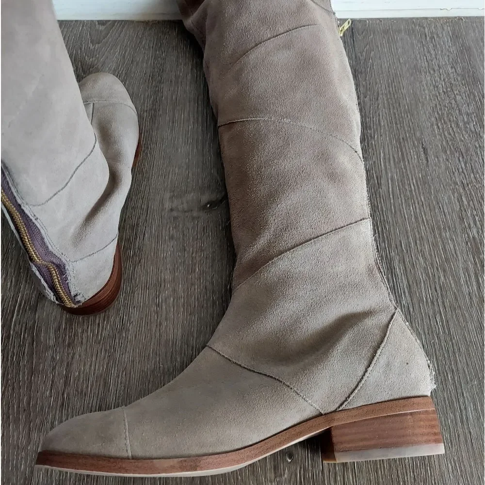 Sole Society Tiff Over The Knee Boots Taupe Size 8.5